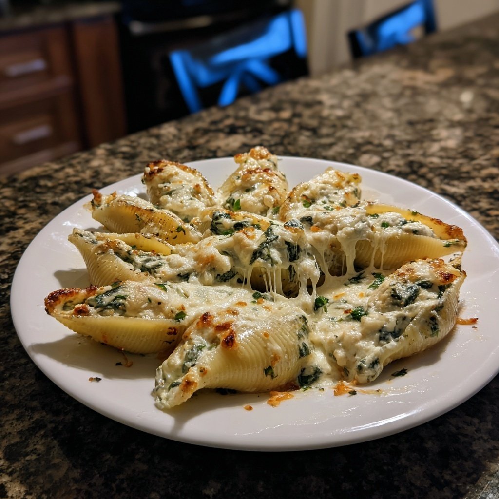 Creamy Spinach Stuffed Shells