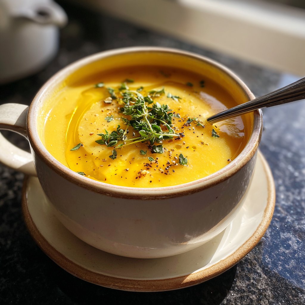Squash Soup Rich Flavor