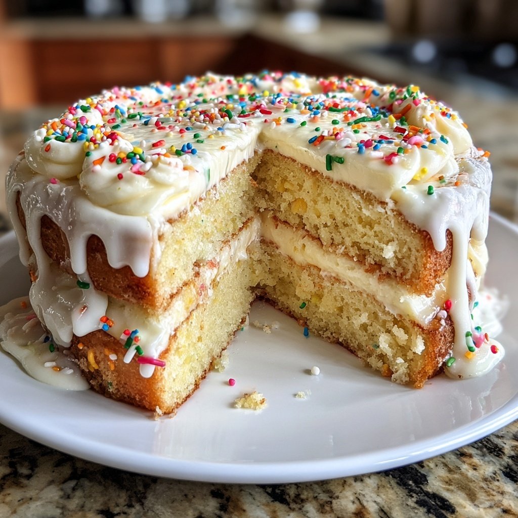 Classic Vanilla Birthday Cake