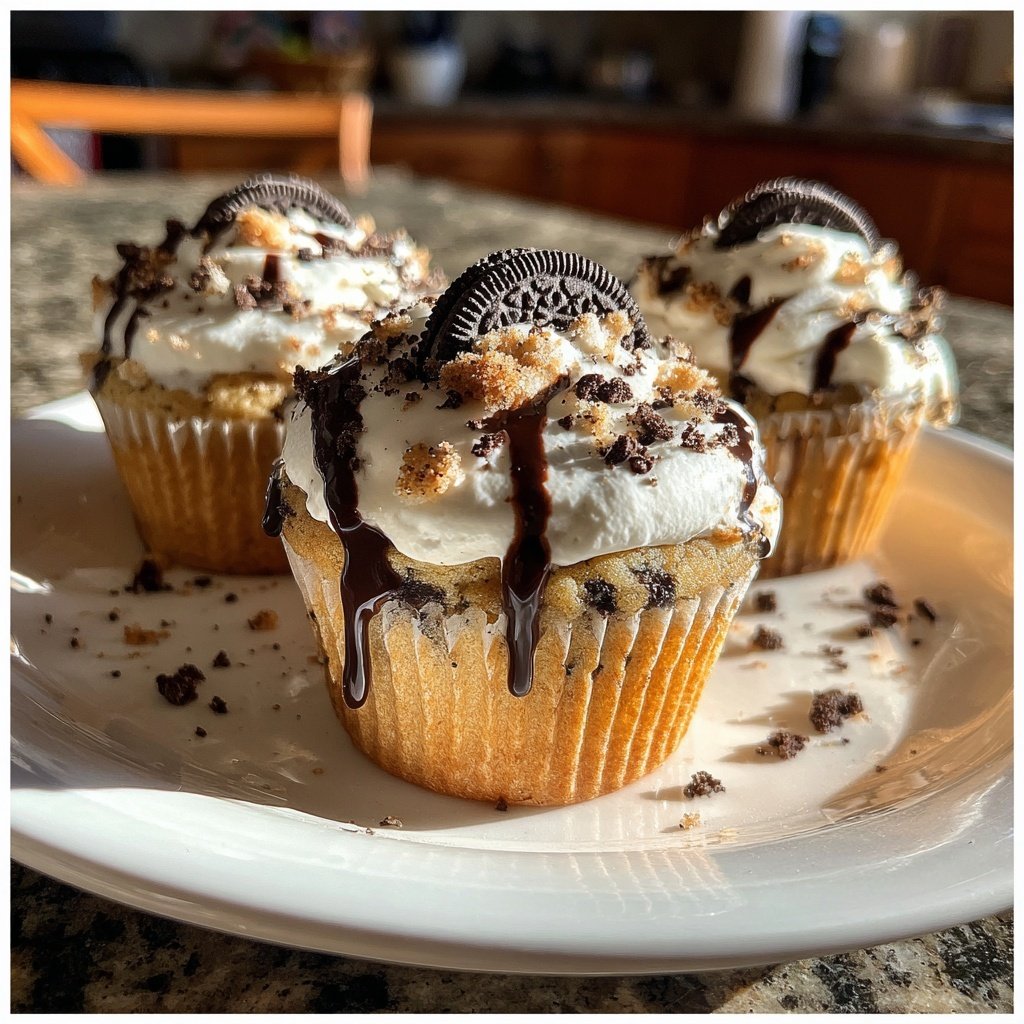 Penguin Cupcakes made with Oreos