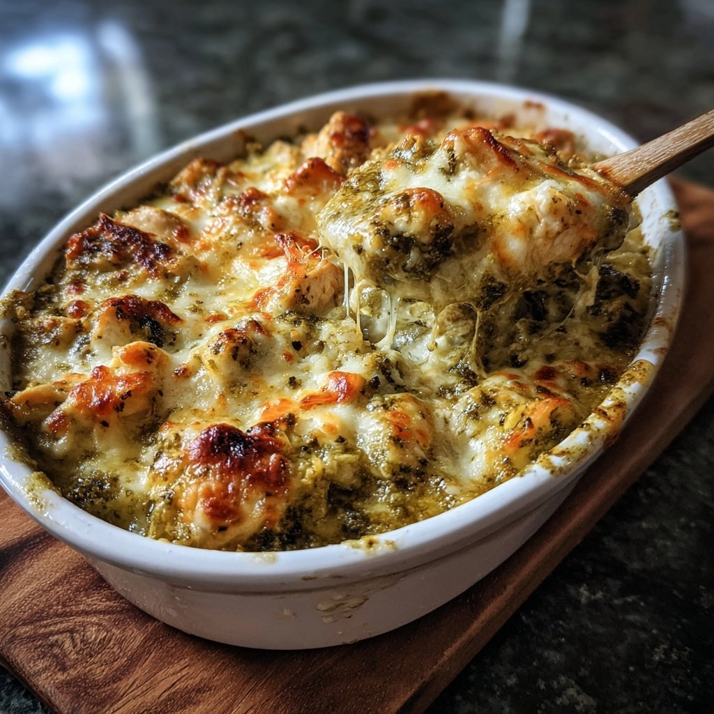 Creamy Pesto Chicken Bake