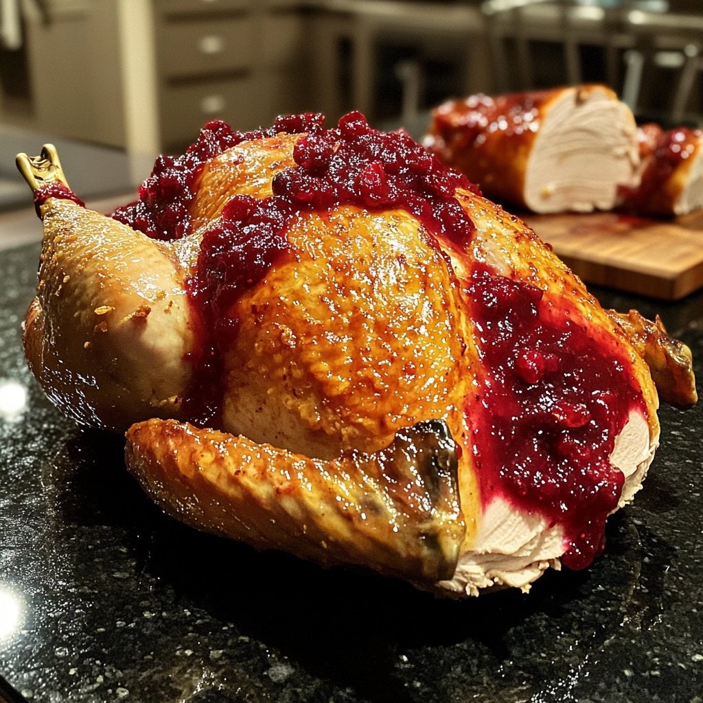 Roasted Turkey with Cranberry Glaze