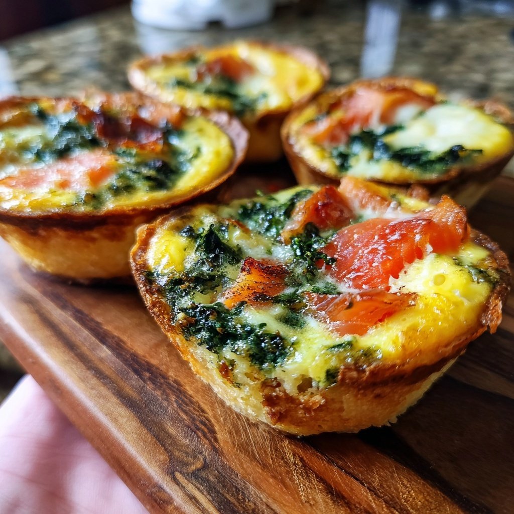 Mini Quiches with Smoked Salmon