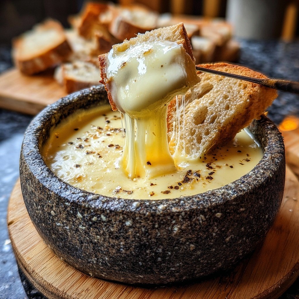 Fondue with Fontina Cheese