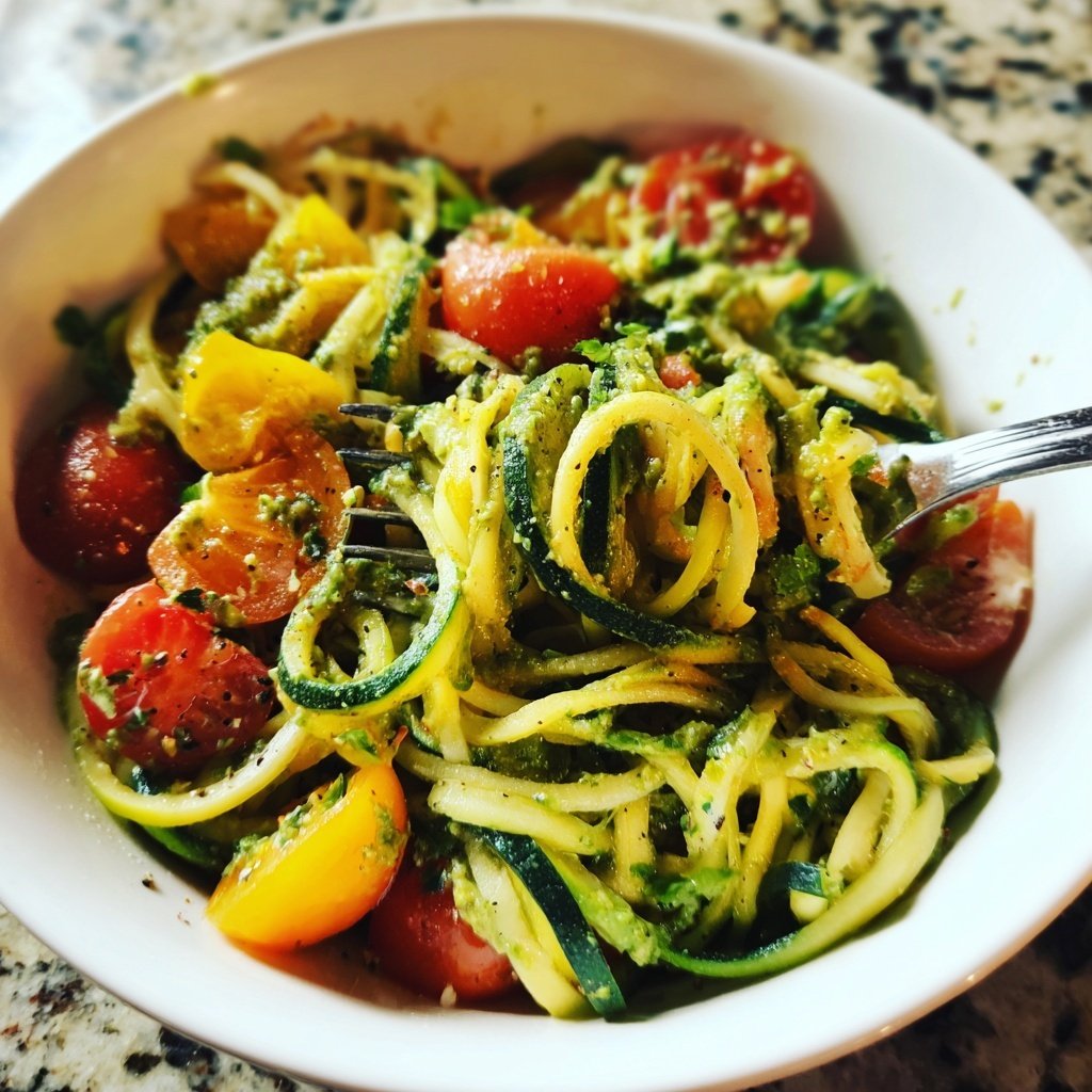 Healthy Dinner Zucchini Noodle Bowl