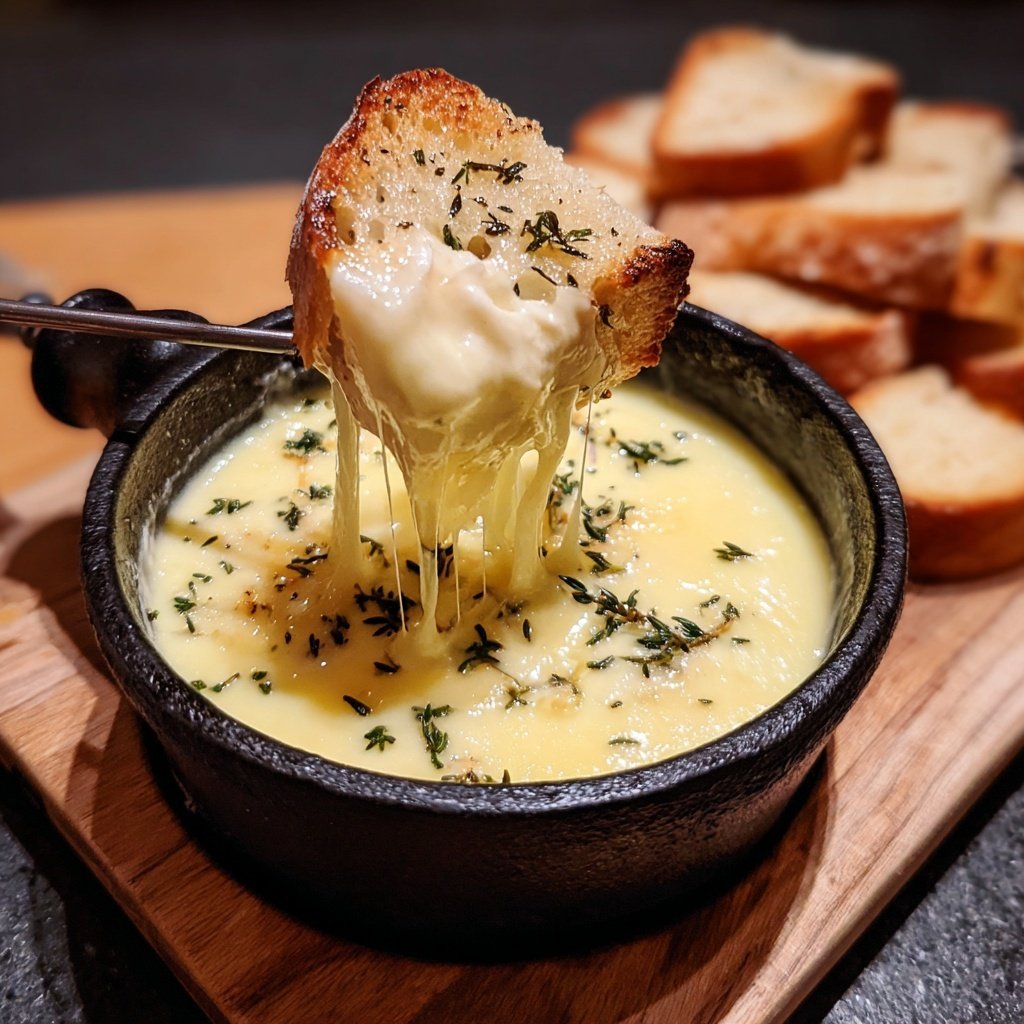 Fondue with Camembert and Thyme