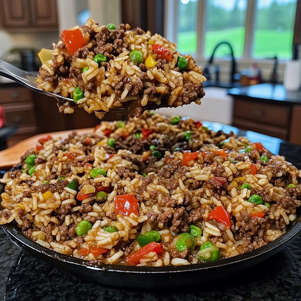 Ground Beef and Rice Skillet