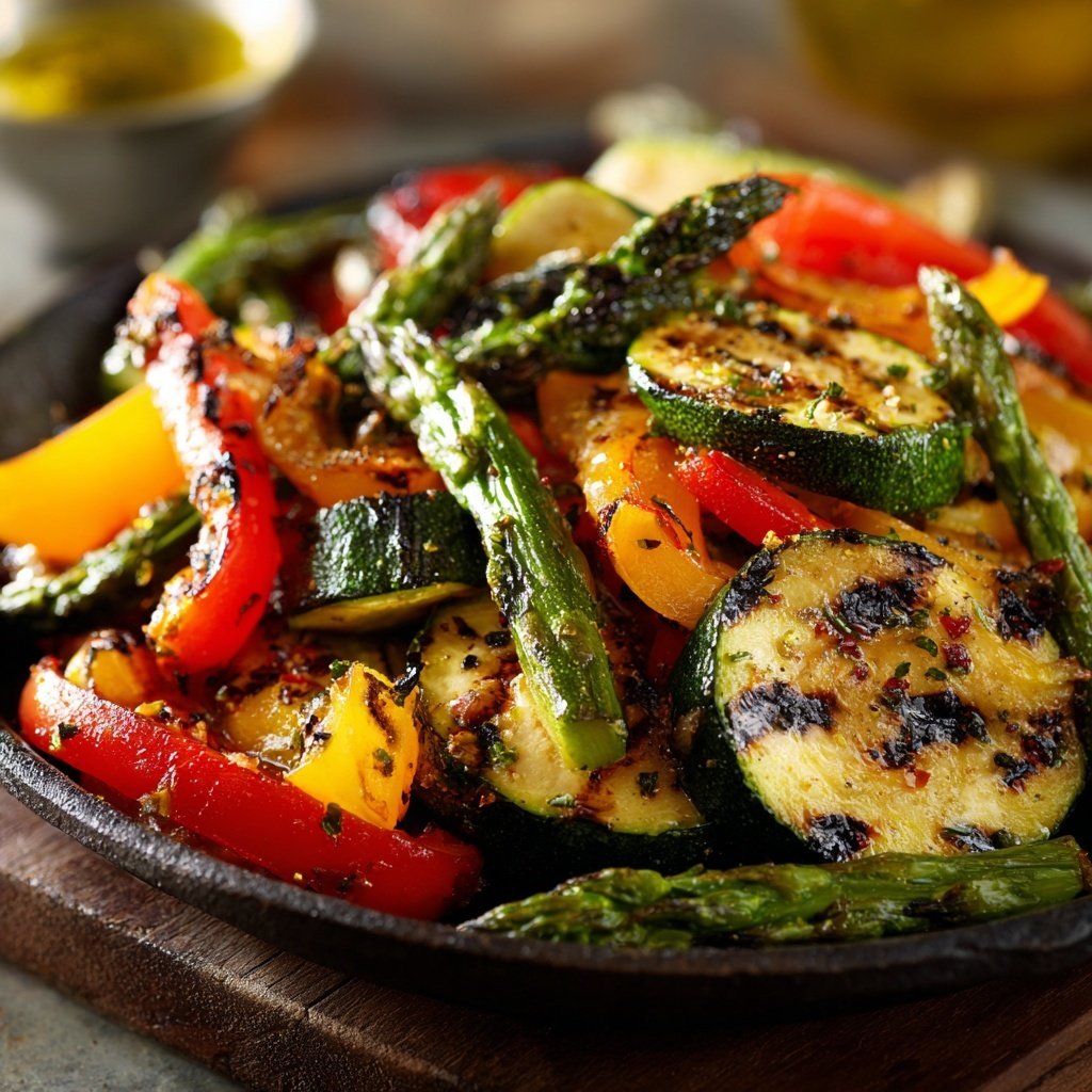 Healthy Dinner Grilled Veggie Plate