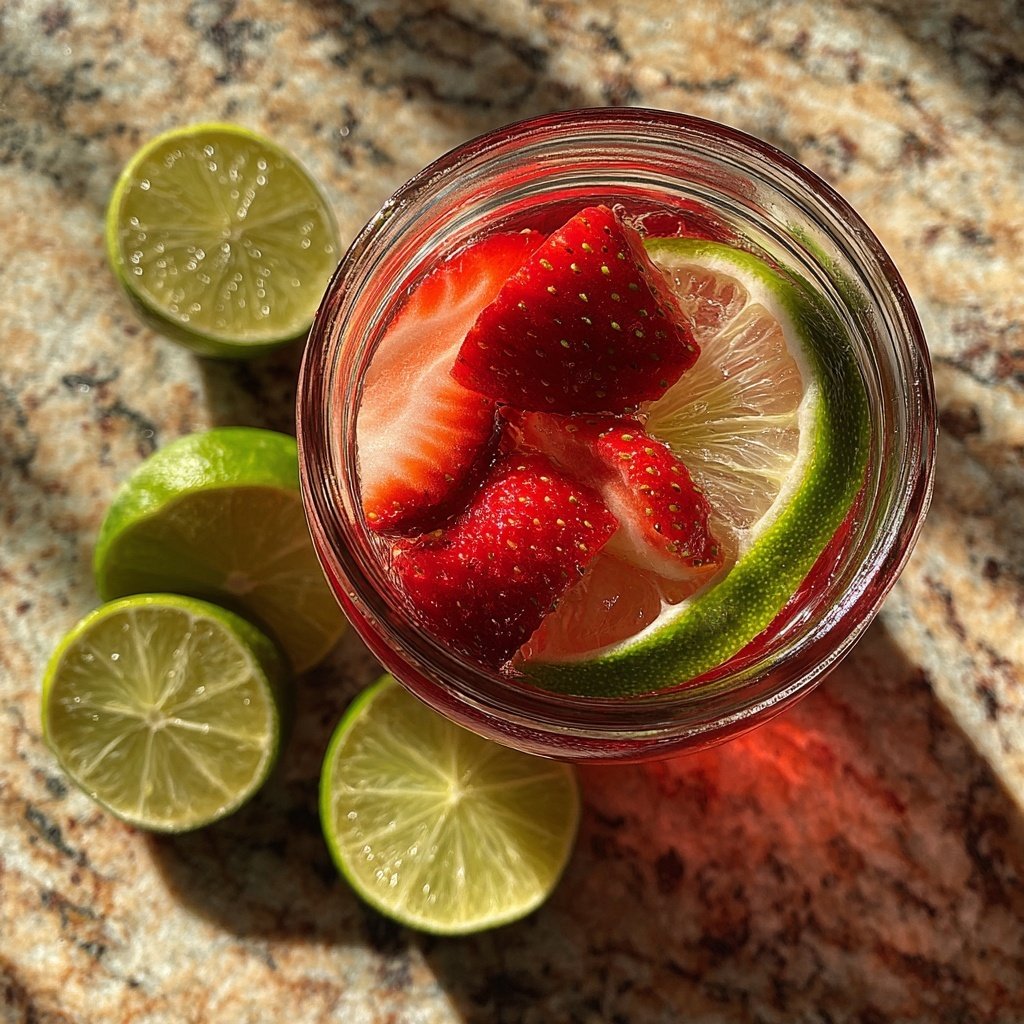 Strawberry Lime Spring Drink