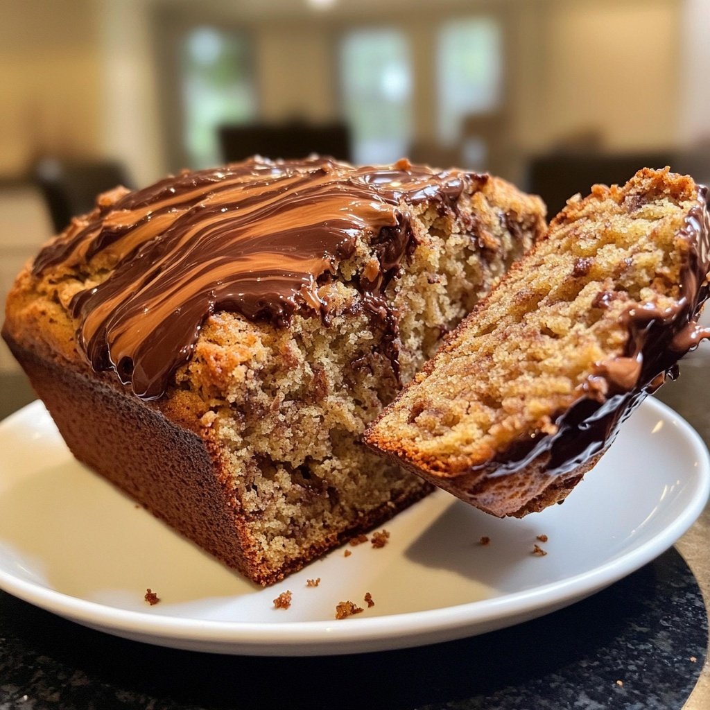 Banana Bread with Nutella Swirl Recipe