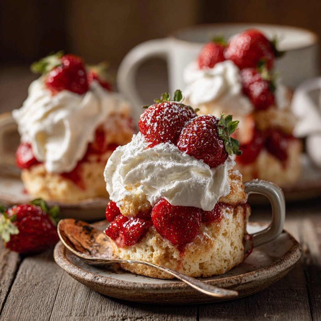Fresh Strawberry Shortcake Cups