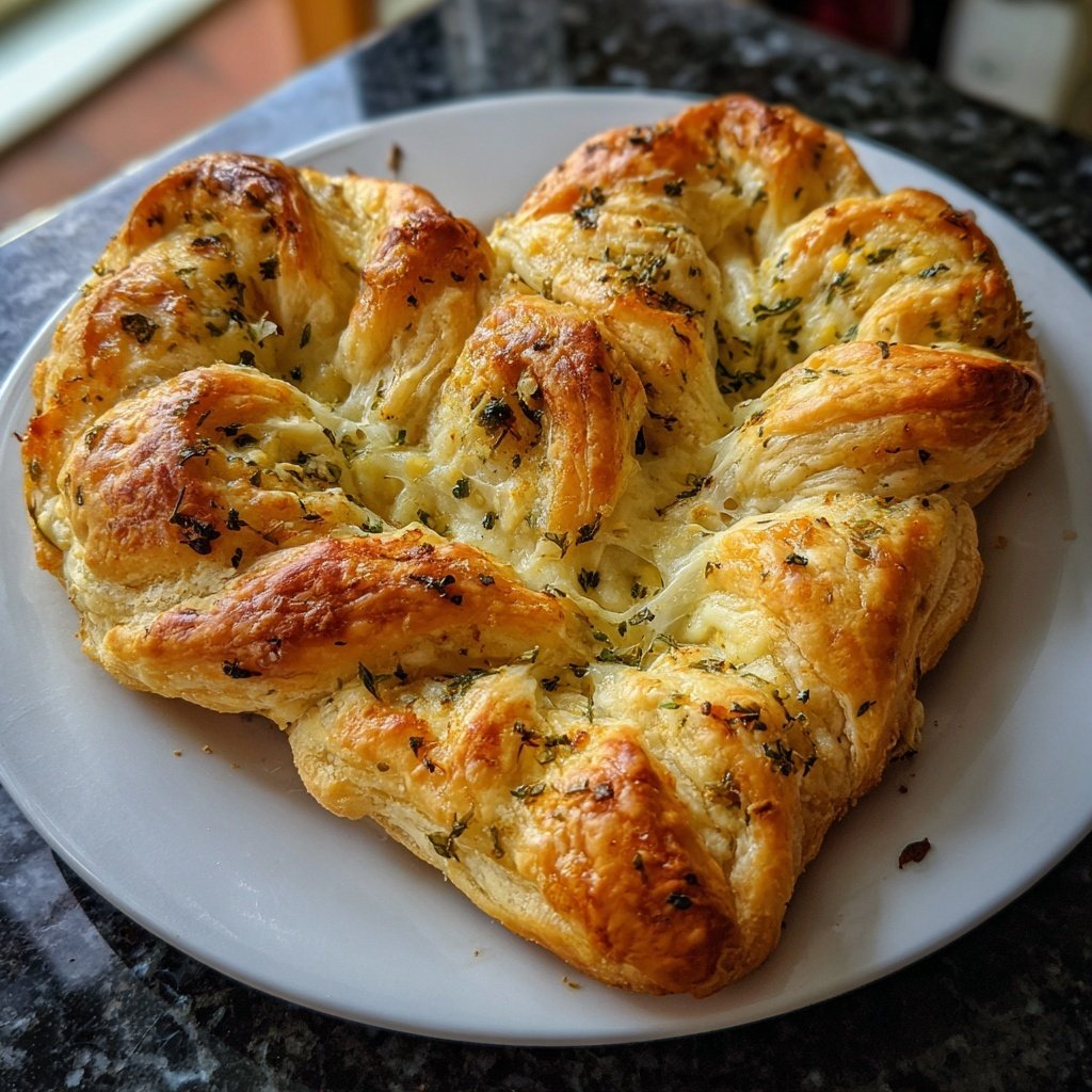 Heart-Shaped Puff Pastry with Cheese