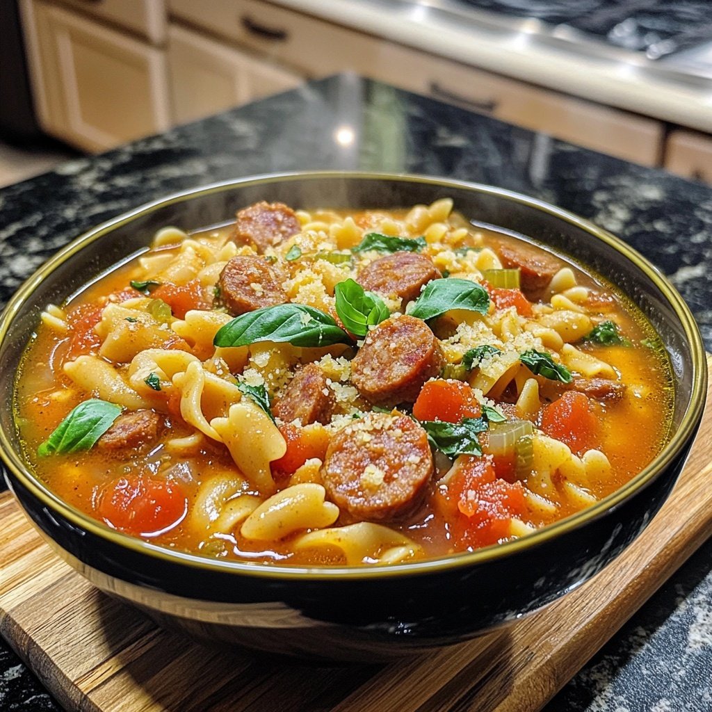 Italian Sausage Pasta Soup