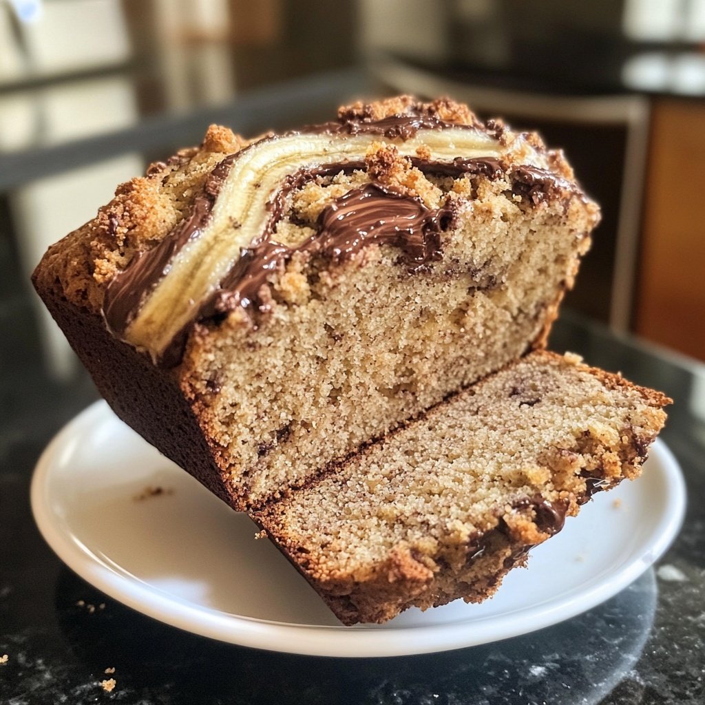 Banana Bread with Nutella Swirl Recipe